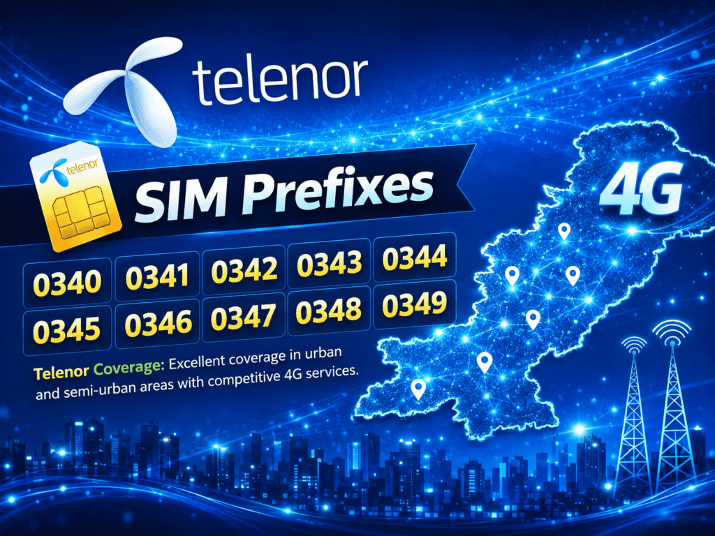 0346 which network code, telenor sim codes prefixes