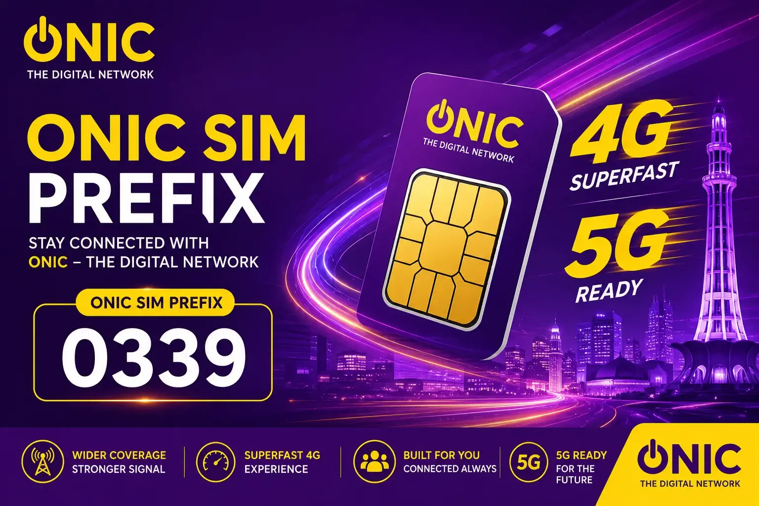 onic sim codes, 0339 which network code in pakistan